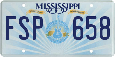 MS license plate FSP658