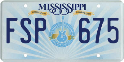 MS license plate FSP675