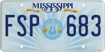 MS license plate FSP683