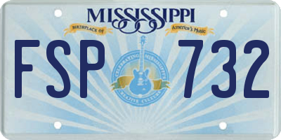 MS license plate FSP732