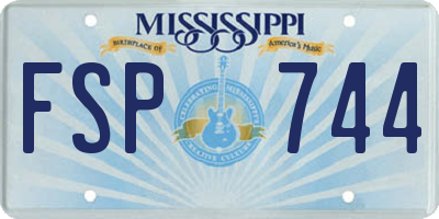 MS license plate FSP744