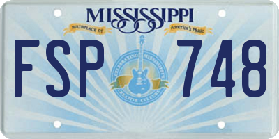 MS license plate FSP748