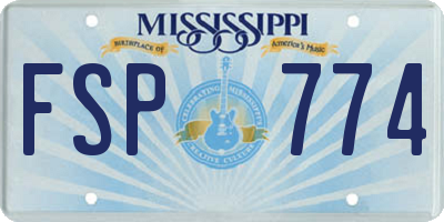 MS license plate FSP774