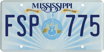 MS license plate FSP775