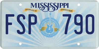 MS license plate FSP790