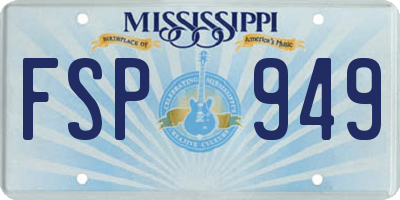 MS license plate FSP949