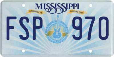 MS license plate FSP970
