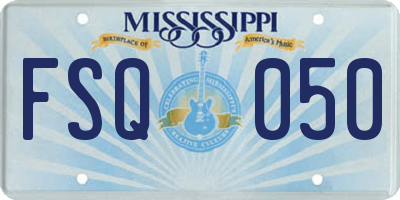 MS license plate FSQ050