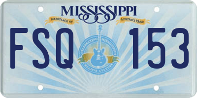 MS license plate FSQ153