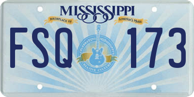 MS license plate FSQ173