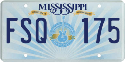 MS license plate FSQ175