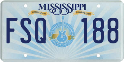 MS license plate FSQ188