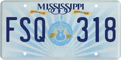 MS license plate FSQ318