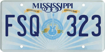 MS license plate FSQ323