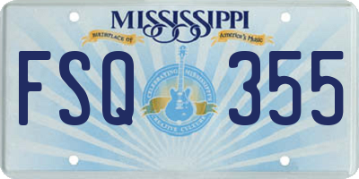 MS license plate FSQ355