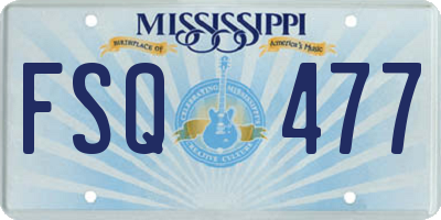 MS license plate FSQ477