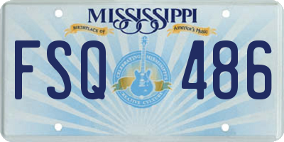 MS license plate FSQ486
