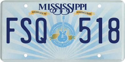 MS license plate FSQ518