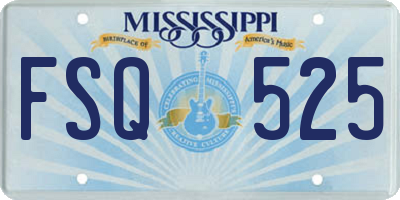 MS license plate FSQ525