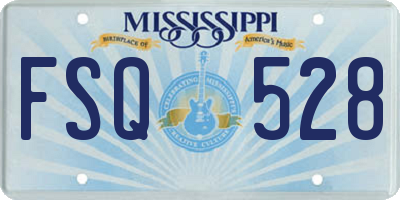 MS license plate FSQ528