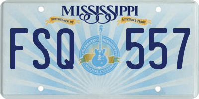 MS license plate FSQ557