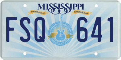 MS license plate FSQ641