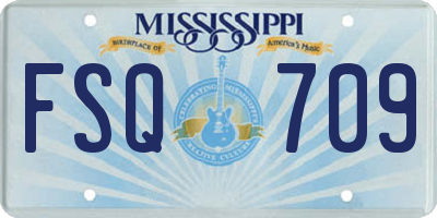 MS license plate FSQ709