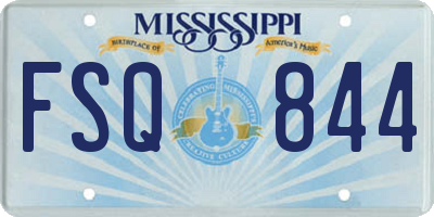 MS license plate FSQ844
