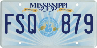 MS license plate FSQ879