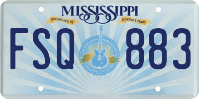 MS license plate FSQ883