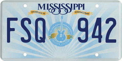 MS license plate FSQ942