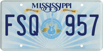 MS license plate FSQ957
