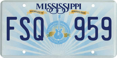 MS license plate FSQ959