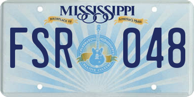 MS license plate FSR048