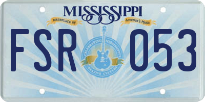 MS license plate FSR053