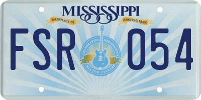 MS license plate FSR054