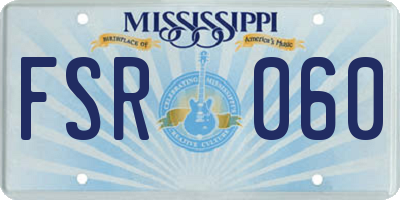 MS license plate FSR060