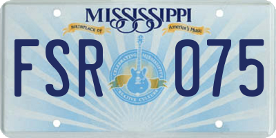 MS license plate FSR075