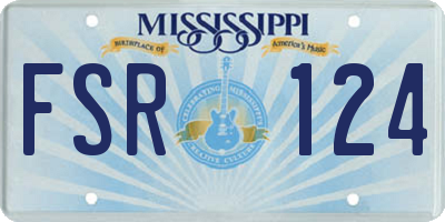 MS license plate FSR124