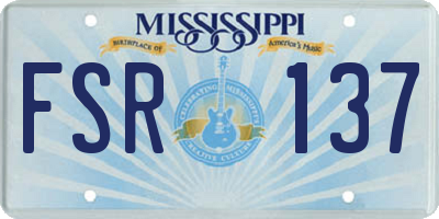 MS license plate FSR137