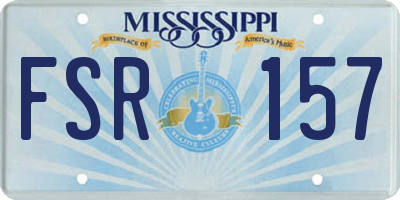 MS license plate FSR157
