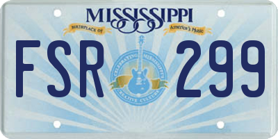MS license plate FSR299