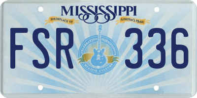 MS license plate FSR336