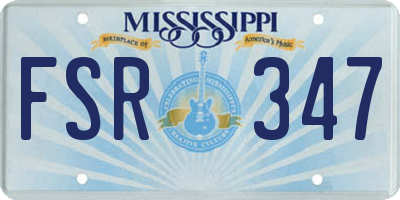 MS license plate FSR347