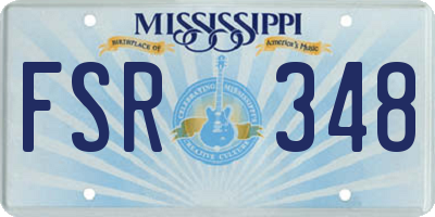 MS license plate FSR348