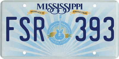 MS license plate FSR393