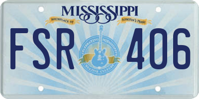 MS license plate FSR406