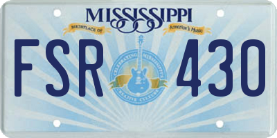 MS license plate FSR430