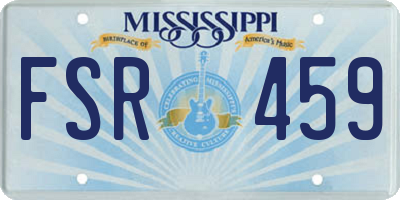 MS license plate FSR459