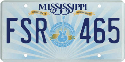 MS license plate FSR465